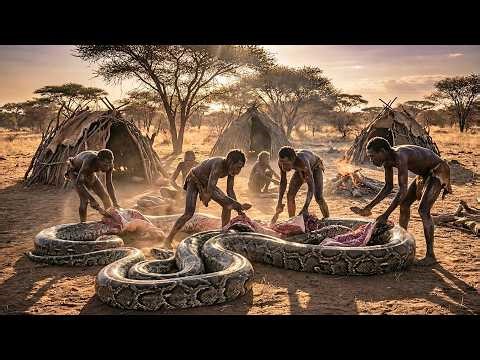 Prehistoric Survival Story | Hominid Eats Giant Python Eggs — Deadly Mother Attack Turns Into Feast
