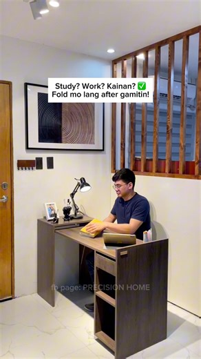 Need a table pero limited ang space? 🤔 REGI Space-Saving Table is there when you need it, and easily folds or tucks away kapag hindi. ✨ ✔️ Perfect for dining, study, or work ✔️ Durable & compact ✔️ Custom finishes available 🚚 On hand & ready to ship! #RegiSpaceSavingTable #PrecisionHome #SpaceSaver #FoldableTable #FurnitureMaker | Precision Home