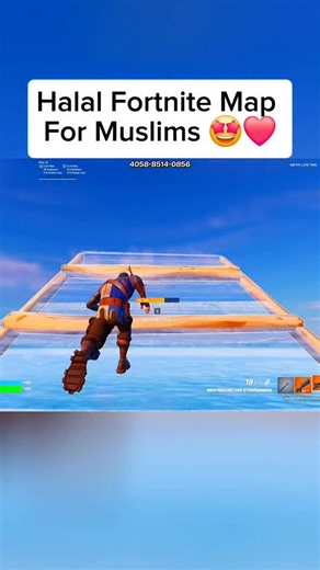 @nasheedmap on Instagram: "💖 Halal 1v1 Build Fight – For Muslim Gamers Only 🤩❤️ Play a special 1v1 map with Nasheeds . Great for Muslim players looking for a clean and fun experience. 🎮 Map Code: 4058-8514-0856 #viralllll #fortnitemap #viralfortnite #fyp"