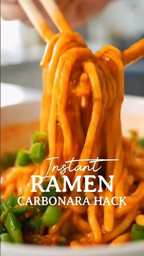 Eid Instant Ramen Carbonara Hack? #food #ramen #hack