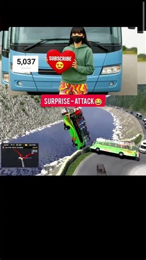 Surprise attack 😂 #shorts #short #eurotrucksimulator2 #shortsfeed #gaming #