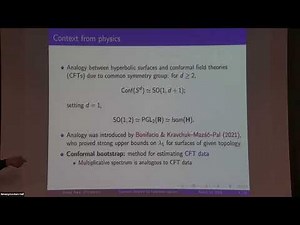 A Converse Theorem for Hyperbolic Surface Spectra and the Conformal Bootstrap - Anshul Adve