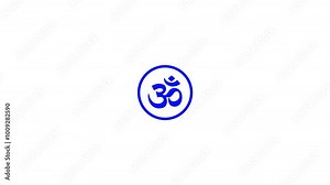 Om Aum icon .This symbol shows spiritual meditation yoga Hinduism lord Shiva and more. Om symbol 4 k. Hinduism culture om powerful symbol and om chanting spirituality