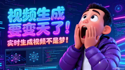视频生成要逆天了！实时生成视频不是梦！