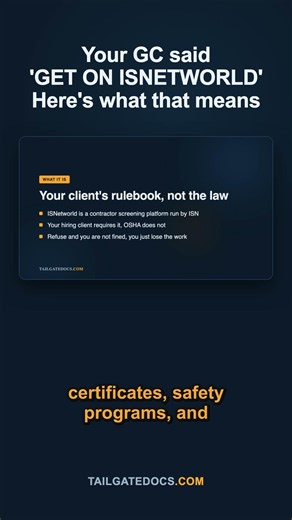 What is ISNetworld? | TailgateDocs.com