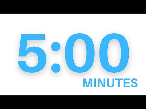 5 Minute - Simple Countdown Timer - Blue Numbers