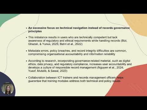 Issues of Training Procedures in Electronic Record Management System ERMS