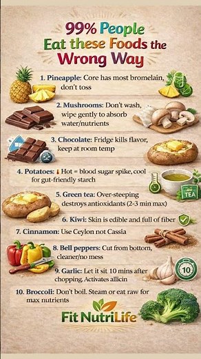 99% People Eat These Foods Wrong 😱 | Eat Smart & Stay Healthy #healthylifestyle