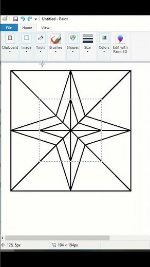 MS Paint Geometric Art Hack You Didn't Know ⚡ #shorts #MSPaint #Drawing #GeometricArt