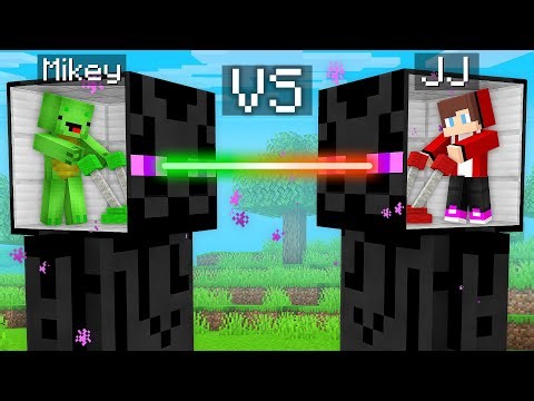 Mikey and JJ Control Enderman MIND Survival Battle in Minecraft (Maizen)