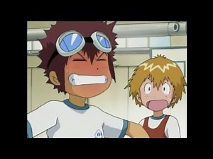 digimon adventure 02 Davis vs T.K in basketball