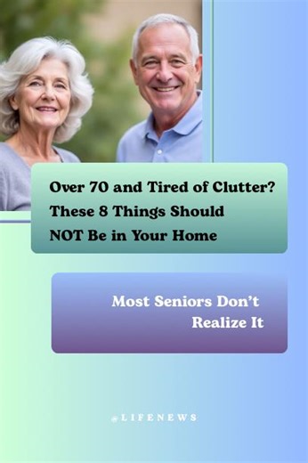 After 70, many people discover something important: less clutter means more peace, safety, and clarity. Yet most seniors unknowingly keep items in their homes that: increase stress and anxiety create fall risks make cleaning harder and quietly drain emotional energy This video gently explains 8 common things that no longer serve you after 70 — and why letting them go can make your home calmer, safer, and easier to live in. ✨ What you’ll discover in this video: 🧹 Why clutter affects mental clari