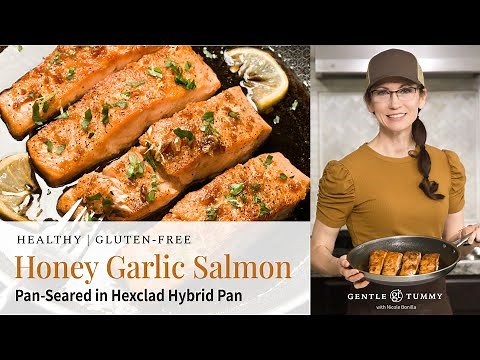 EASY Honey Garlic Pan-Seared Salmon in Hexclad Hybrid Pan