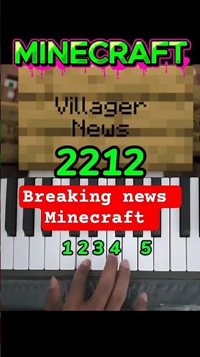 Villager News Easy Piano Tutorial #minecraft #pianotutorial #shortsviral