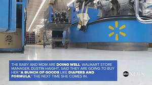 Pregnant woman enters Walmart store, leaves with a new bundle of joy. "Just before she went into full labor, she insisted on paying for her merchandise." http://abcn.ws/2dI8GJJ | ABC News