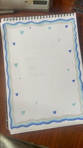 • Front Page Decoration for Project Work & Assignments