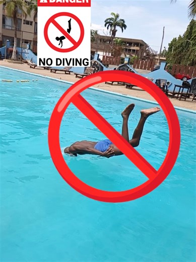 Man Recreates 'No Diving' Sign Pose Perfectly