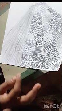 Easy pattern sketch ideas Creative pencil drawing Simple doodle and geometric designs Step-by-step