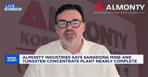 US mines are more expensive, but Chinese tungsten mines are 10 years behind: Almonty Industries CEO