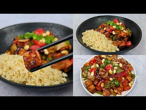SPICY Peanut TOFU Stir Fry Recipe | Vegan Vegetarian Plant-based | 30 min high protein