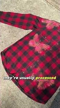 Upcycled bleached flannel tutorial #upcycle #diyproject