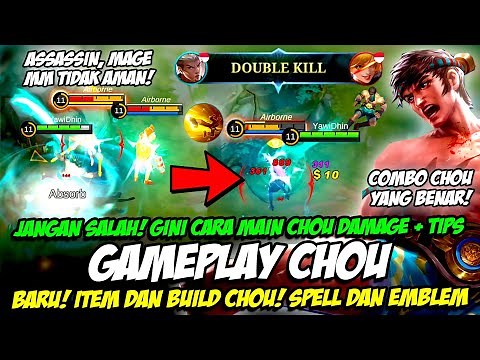 BARU❗ CARA MAIN COMBO CHOU DAMAGE❗ ITEM EMBLEM & BUILD CHOU TERSAKIT 2023❗ TUTORIAL & GAMEPLAY CHOU