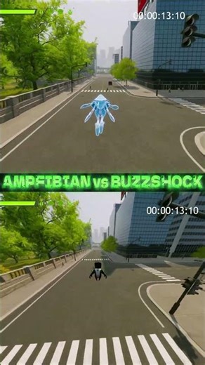 AMPFIBIAN vs BUZZSHOCK | MOST REALISTIC GALVAN BEN 10 OPEN WORLD GAME| #ben10 #ben10gameplay