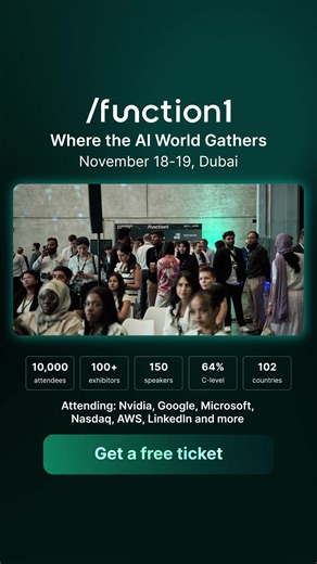 /function1 returns this November. After a standout debut earlier this year, we are back as the largest year-end AI conference — November 18-19, 2025, at Festival Arena, Dubai. Get a glimpse of what’s coming in the next edition by watching till the end — and secure your spot now. | Function1 | Facebook