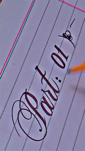 How to write "Part One" English Paper || Beautiful Handwriting Calligraphy **paper presentation**