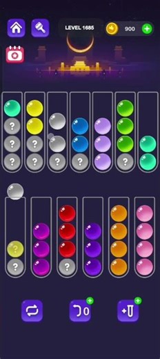 Ball Sort Master Level 1685 #ballsortmaster #ballsortmastersolution #puzzlegame #gaming #games