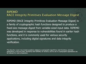 RIPEMD - RACE Integrity Primitives Evaluation Message Digest