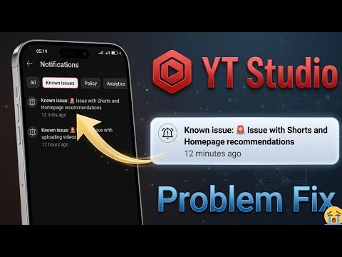 Known Issue: 🚨 YouTube Shorts & Homepage Recommendations Problem Today (FIX 2026) | YT Studio Error