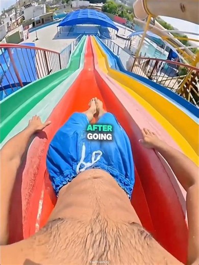 This boy poured water on the slide before going down and found the water park empty ❤️