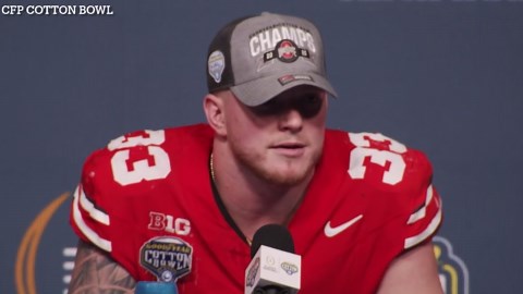 Ohio State’s Jack Sawyer describes his touchdown return to win the Cotton Bowl