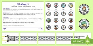 Multiplayer Rocket Addition and Subtraction Game