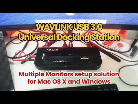 Wavlink (WL-UG39DK4) USB 3.0 Universal Docking Station (Multiple Monitors setup for Mac OS/Windows)