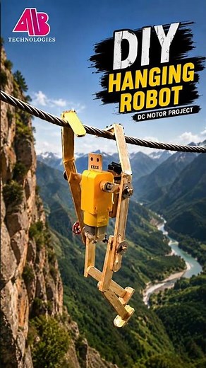 🤖 DIY Hanging Robot Using DC Motor | Amazing Science & Engineering Project! ⚙️#diy#shortsfeed #toys