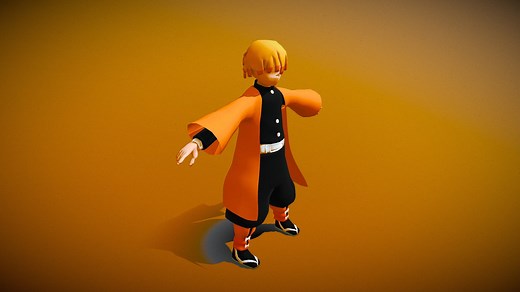Demon Slayer - Zenitsu!! - Download Free 3D model by Andreeeew_1