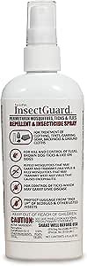 InsectGuard Permethrin Mosquitoes, Ticks and Flies Repellent & Insecticide Pump Spray (6oz)