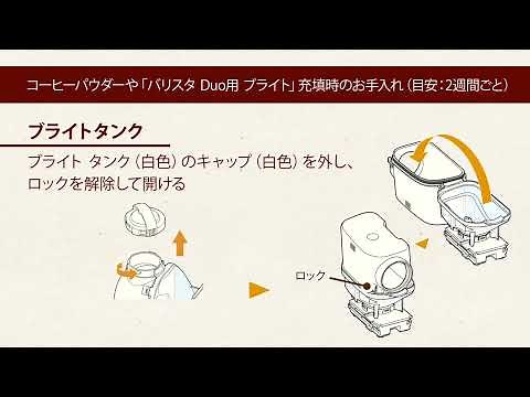 バリスタDuo～コーヒータンク/ブライトタンクお手入れ～（コーヒー計量器プレート・ブライト計量器プレート）
