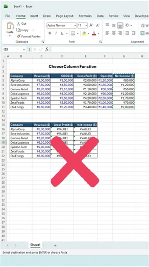 CHOOSECOLS in Excel 🔥 Extract Any Columns Instantly!