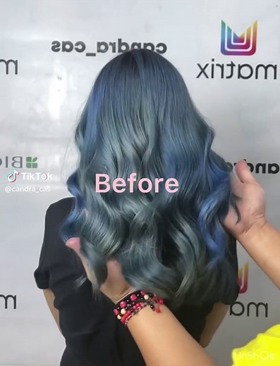 Warna Rambut Biru Sky Blue - Salon Matrix Jakarta