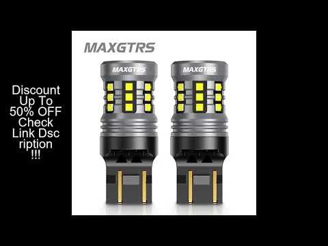 Maxgtrs 2x 1157 P21/5W BAY15D LED Canbus T20 7443 W21/5W LED Bulb 6500K White Red DRL Car Parking Li