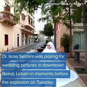 3.2K views · 38 reactions | A bride posing for photos in Beirut, Lebanon on Tuesday, was sent running by the blast that rocked the city. Watch the dramatic moment caught on camera. | CBS 8 San Diego | Facebook