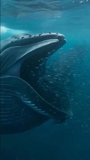 🐋💙 The Daily Meal of the Giant Blue Whale | Nature’s Ocean Feeding Giant 🌊✨