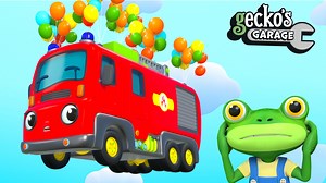 36K views · 385 reactions | It's Green's birthday today and the team goes to a beach to celebrate! Their plans might change a bit though, as Fiona Fire Truck needs help… Gecko's Garage | Toddler Fun Learning | Facebook