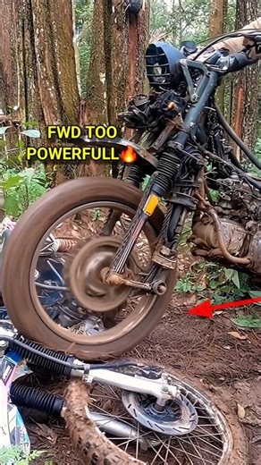 FWD TOO POWERFULL 🔥😳 FRONT WHELL THIS AWD 2X2 MOTORCYLE ‼️