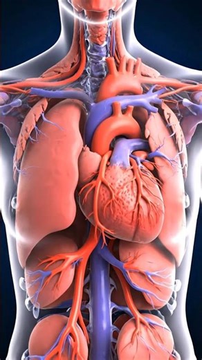 Looped Animation: Blood Pathway from Atrium to Aorta #3DBloodFlow #anatomyshorts