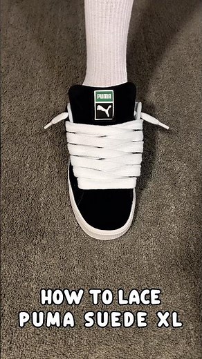 HOW TO LACE PUMA SUEDE XL #sneakers