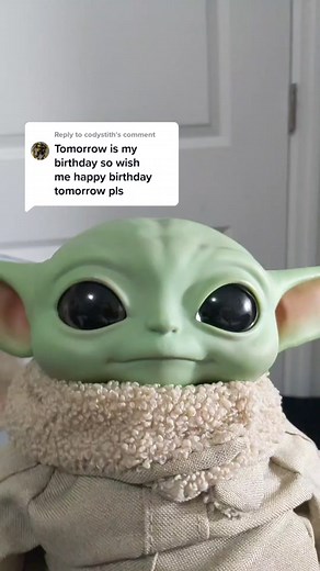 Birthday Greetings for Baby Yoda Fan